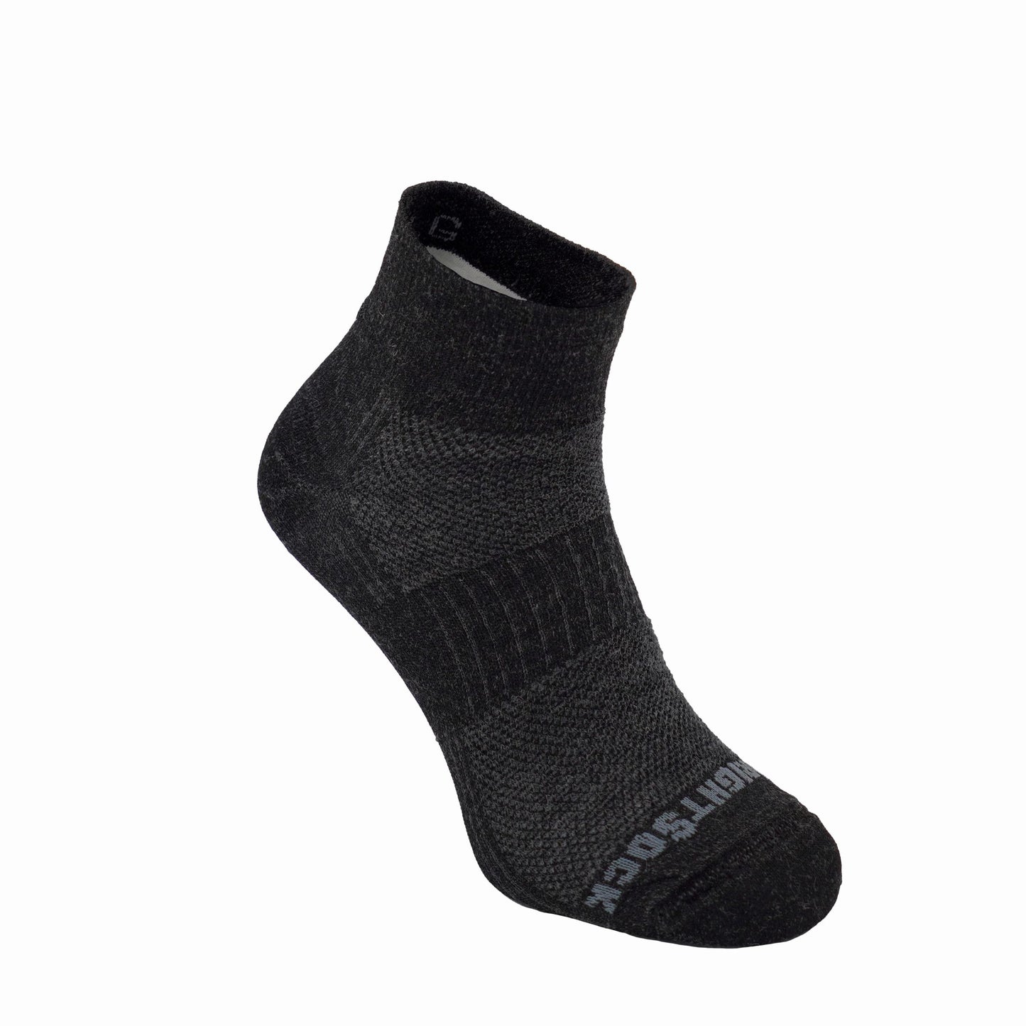 Merino Coolmesh II - Quarter Socks - Grey/Black