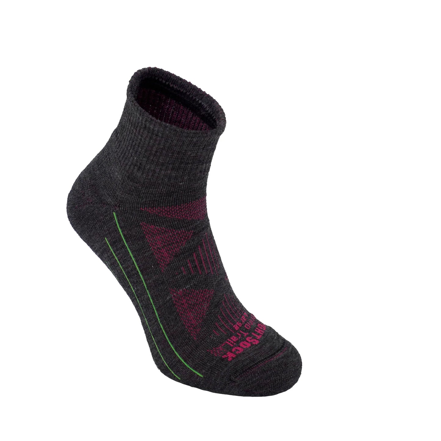 Merino Trail - Single Layer Quarter Socks - Fuchsia